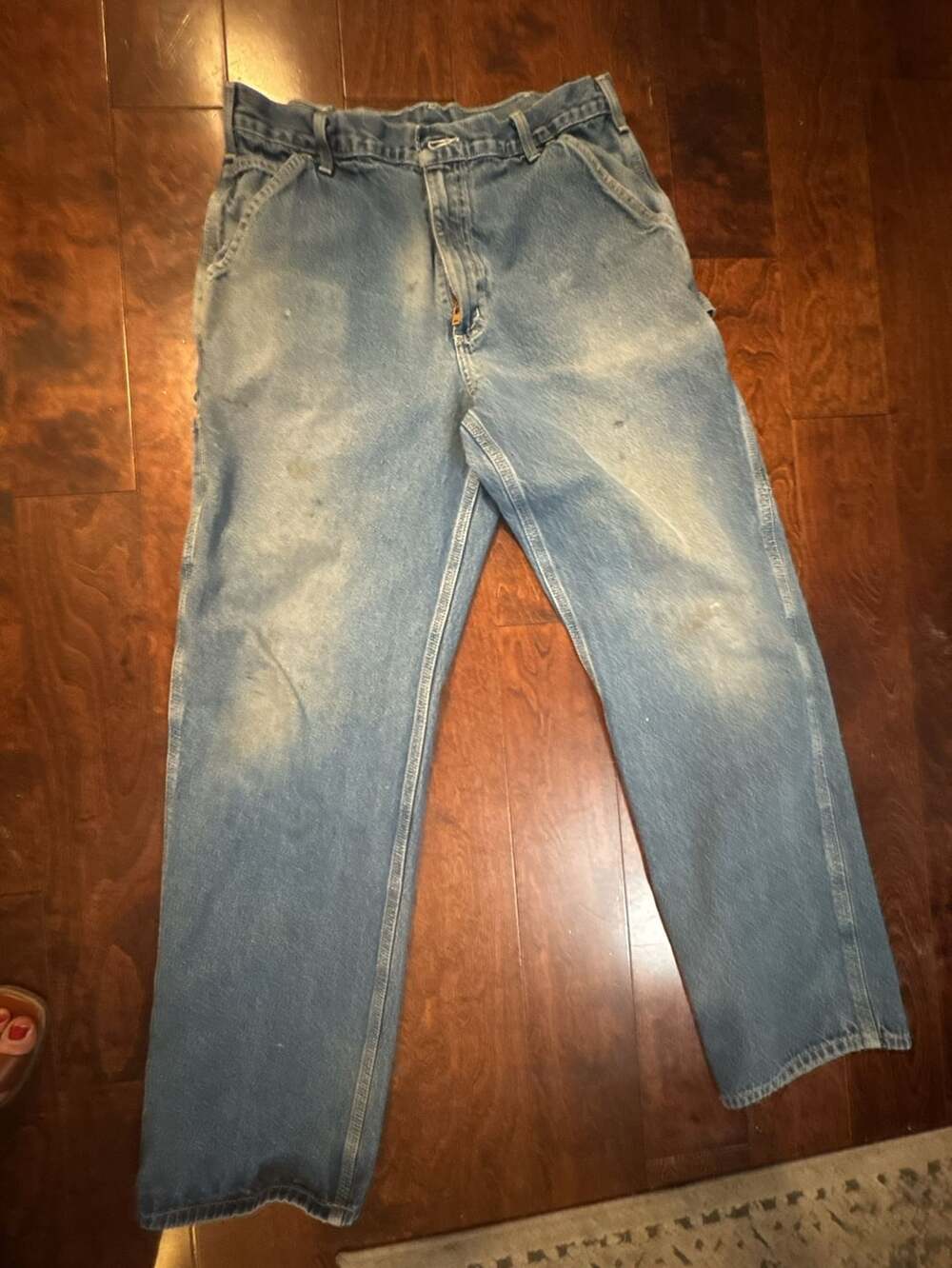 Carhartt B13 DST Carpenter Jeans Size 36x34 Blue Denim